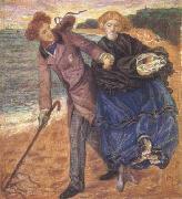 Dante Gabriel Rossetti Writing on the Sand (mk28) oil painting